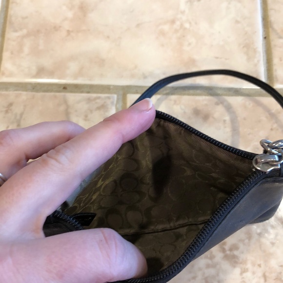 Leather Coach wristlet - Picture 3 of 3